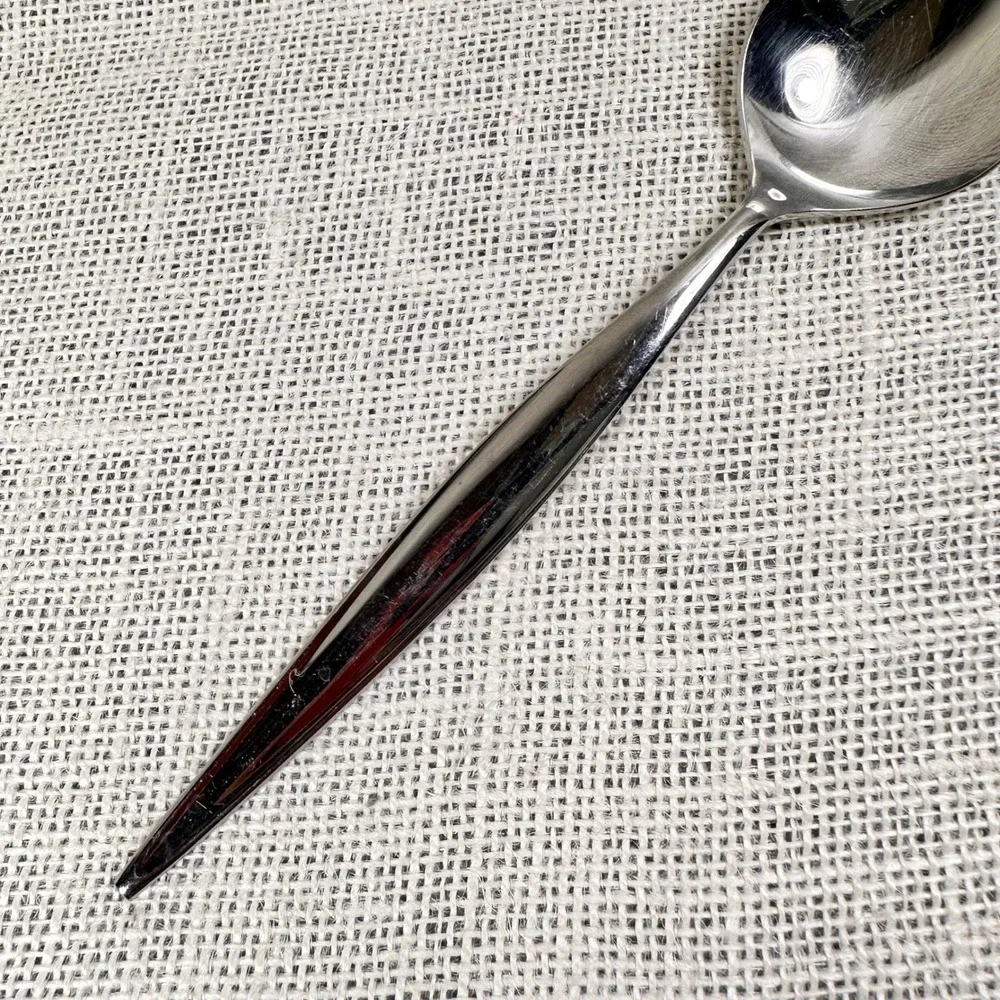 Ebbtide Solid Stainless USA Serving Spoon Mid Century Modern Replacement 8.25in